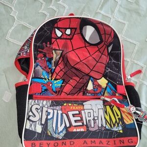 Spider-Man Backpack with Red and Black Design